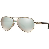 Tiffany & Co TF3049B Aviator Sunglasses, Gold/Silver