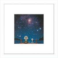 Peanuts - Snoopy And Charlie Stargazing, Framed Print, 23 X 23cm