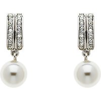 Finesse Swarovski Crystal And Glass Pearl Drop Earrings, Silver/White