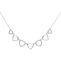 Finesse Cubic Zirconia Teardrop Chain Necklace, Silver