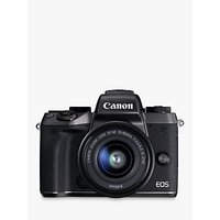 Canon EOS M5 Compact System Camera With EF-M 15-45mm IS STM Lens, HD 1080p, 24.2MP, Wi-Fi, Bluetooth, NFC, 3.2 LCD Tiltable Touch Screen