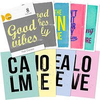 Nick Cranston - Typographic Postcards, Pack Of 8
