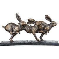 Libra Trio Of Hares Running Sculpture