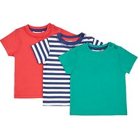 John Lewis Baby Short Sleeve Jersey T-Shirt, Pack Of 3, Assorted