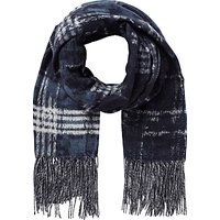 East Abstract Check Scarf, Blue