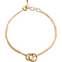 Dogeared Friendship Linked Rings Charm Reminder Bracelet, Gold