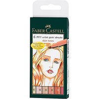 Faber-Castell Pitt Artists Pens, Pack Of 6, Skin Tones