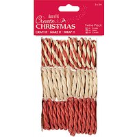 Docrafts Twine, Pack Of 3, Red/Natural