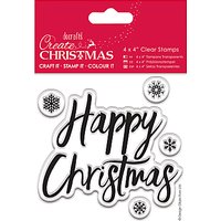 Docrafts Happy Christmas Stamp, Pack Of 5