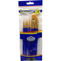 Royal & Langnickel Gold Taklon Paint Brush Set, Pack Of 10