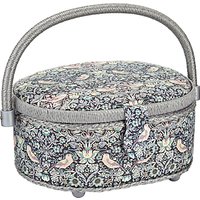 Liberty The Strawberry Thief Oval Sewing Box, Black