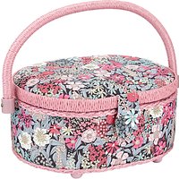 Liberty Ciara Oval Sewing Box, Pink