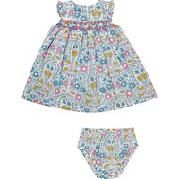 John Lewis Heirloom Collection Baby Smock Cotton Dress And Knickers Set, Green/Multi