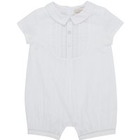 John Lewis Heirloom Collection Baby Woven Romper, White
