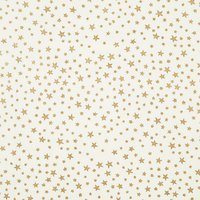 John Louden Gold Star Print Fabric, Cream