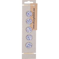 House Of Alistair Newland Floral Printed Fabric Buttons, Pack Of 5, 21mm