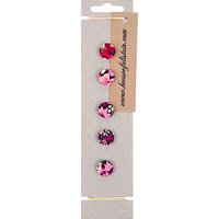 House Of Alistair Manuela Floral Printed Fabric Buttons, Pack Of 5, 16mm
