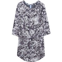 Joules Martha Printed Tunic Dress, Grey Floral