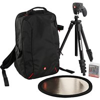 Manfrotto DSLR Accessories Starter Kit For Nikon Cameras With Backpack, Tripod, Reflector & UV Filter
