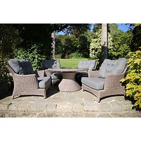 4 Seasons Outdoor Valentine 'Cosy Living' Garden Table & Chairs Set, Low Back Design