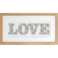 Letterfest Personalised Love Art Print, 24 X 45cm