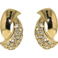 Finesse Swarovski Crystal Twist Clip-On Earrings