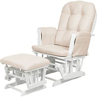 Kub Haywood Glider Nursing Chair And Footstool, White