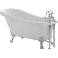 Cooke & Lewis Duchess Acrylic Keyhole Freestanding Bath (L)1700mm (W)630mm
