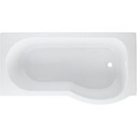 Cooke & Lewis Adelphi RH Acrylic Curved Shower Bath (L)1495mm (W)800mm