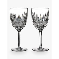 Waterford Lismore Diamond Cut Lead Crystal Wine Glasses, Set Of 2