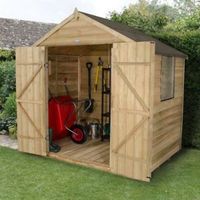 7 X5 Apex Overlap Wooden Shed Base Included