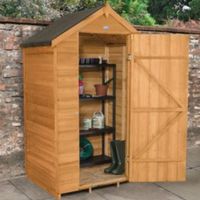 4X3 Apex Overlap Wooden Shed With Assembly Service - 5013053151006