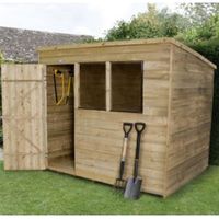 8X6 Pent Overlap Wooden Shed