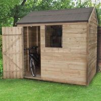 8X6 Reverse Apex Overlap Wooden Shed With Assembly Service