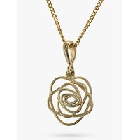 Nina B 9ct Gold Open Rose Pendant