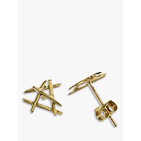 Nina B 9ct Yellow Gold Cross Bars Stud Earrings