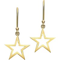 London Road 9ct Gold Portobello Starry Night Star Drop Earrings, Gold