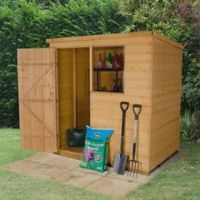 6X4 Pent Shiplap Wooden Shed With Assembly Service Base Included