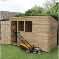 10X6 Pent Overlap Wooden Shed With Assembly Service - 5013053152478
