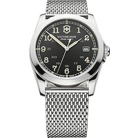 Victorinox 241585 Men's Infantry Date Mesh Bracelet Strap Watch, Silver/Black