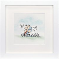 Schulz - Linus And Snoopy Framed Print, 23 X 23cm