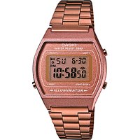 Casio B640WC-5AEF Women's Core Classic Digital Alarm Bracelet Strap Watch, Rose Gold