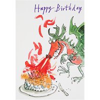 Woodmansterne Dragon Fire On Cake Birthday Card
