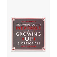 Hotchpotch Growing Up Is Optional Birthday Card