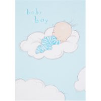 Woodmansterne Sleeping On Fluffy Cloud New Baby Greeting Card