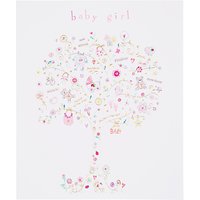 Woodmansterne Tree With Gifts New Baby Girl Greeting Card