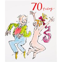 Woodmansterne Man Jumping 70th Birthday Greeting Card
