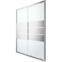 Cooke & Lewis Beloya 2 Panel Sliding Shower Door With Mirror Glass (W)1600mm