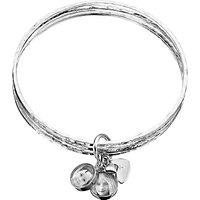 Under The Rose Personalised Photo Charm Bangle, 2 Charms