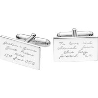 Under The Rose Personalised Inscribed Message Cufflinks
